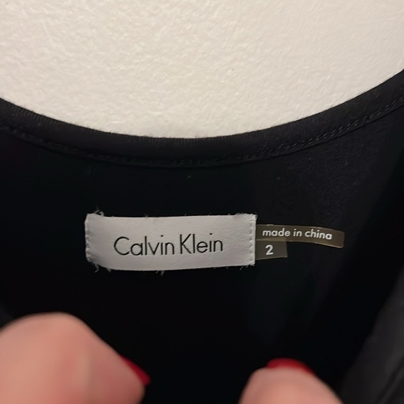 Calvin Klein Black Rayon Blend Maxi‎ Dress Size 2 - Picture 5 of 11